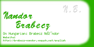 nandor brabecz business card